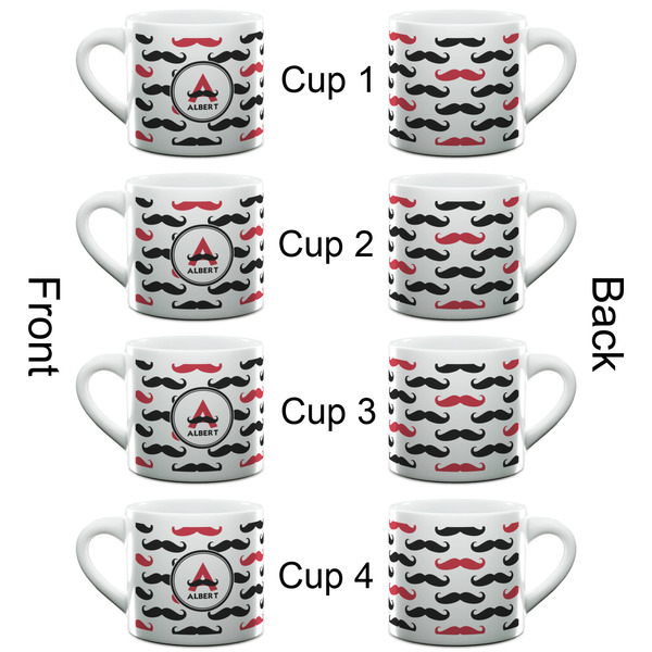 Mustache Print Espresso Cup - 6oz (Double Shot Set of 4) APPROVAL