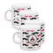 Mustache Print Espresso Cup Group of Four Front