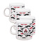 Mustache Print Single Shot Espresso Cups - Set of 4 (Personalized)