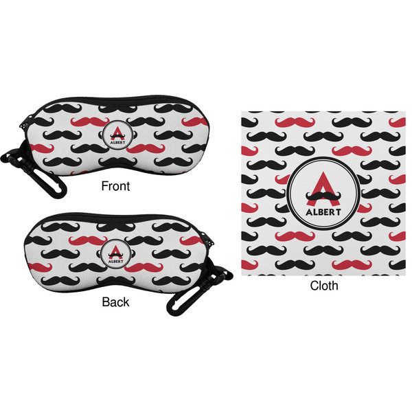 Mustache Print Eyeglass Case & Cloth (Approval)
