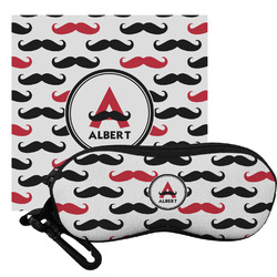 Mustache Print Eyeglass Case & Cloth (Personalized)