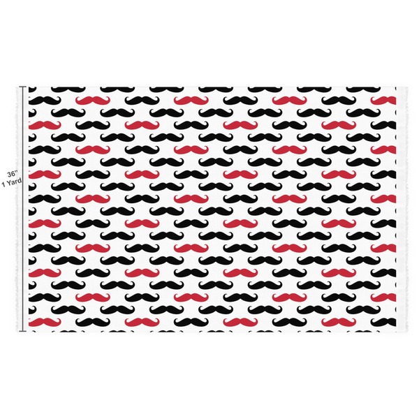 Mustache Print Fabric Full Yard