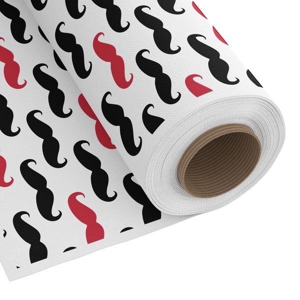 Custom Mustache Print Fabric by the Yard - Spun Polyester Poplin