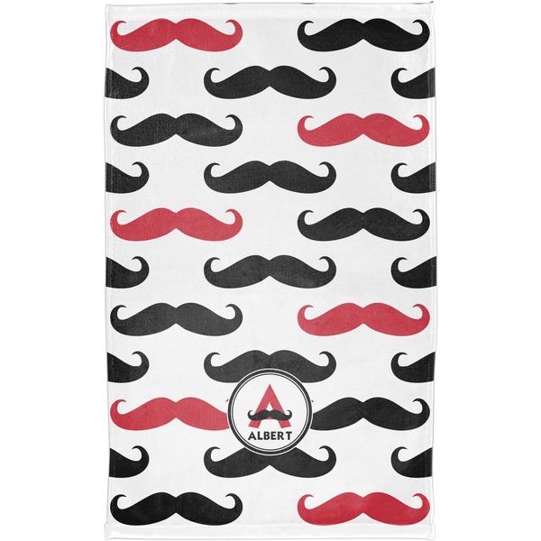 Mustache Print Finger Tip Towel - Full View