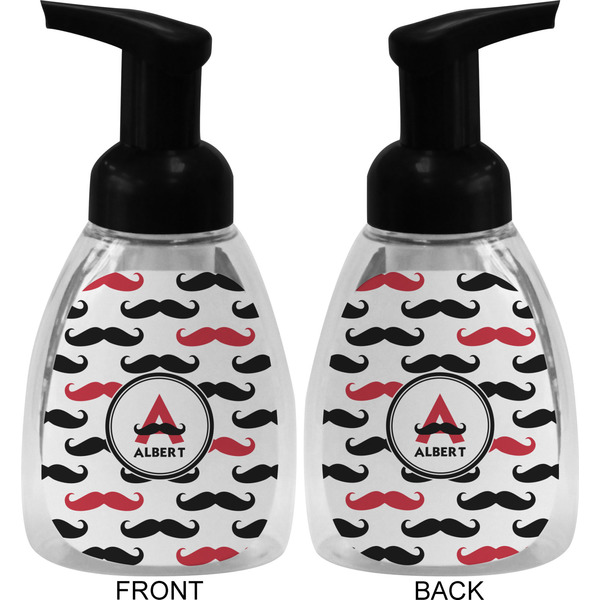 Mustache Print Foam Soap Bottle (Front & Back)
