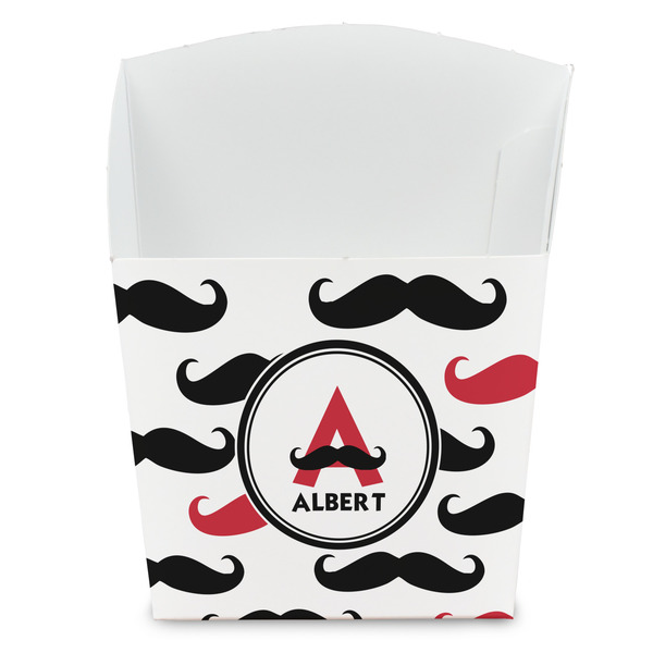 Custom Mustache Print French Fry Favor Boxes (Personalized)