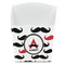 Mustache Print French Fry Favor Box - Front View