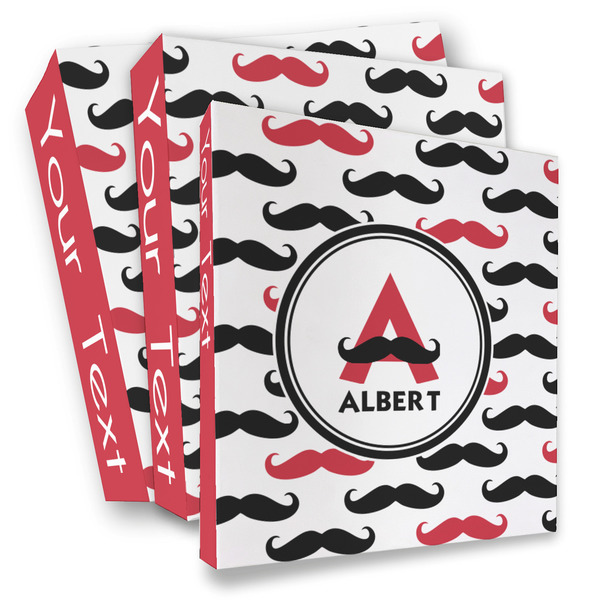 Custom Mustache Print 3 Ring Binder - Full Wrap (Personalized)