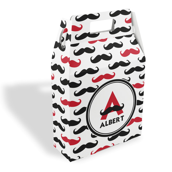 Custom Mustache Print Gable Favor Box (Personalized)