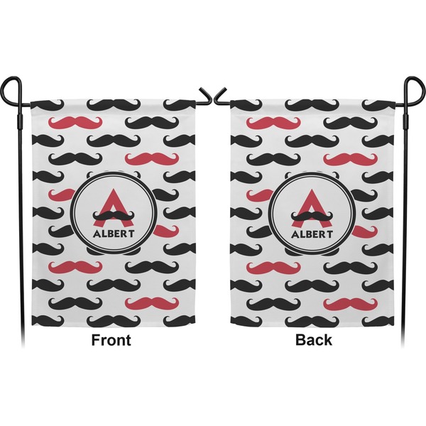 Mustache Print Garden Flag - Double Sided Front and Back
