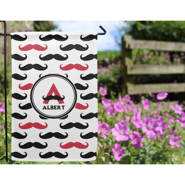 Mustache Print Garden Flag - Outside In Flowers
