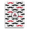 Mustache Print Garden Flags - Large - Double Sided - BACK