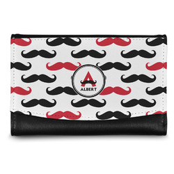 Mustache Print Genuine Leather Women's Wallet - Small (Personalized)