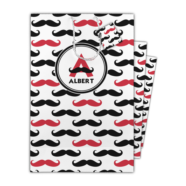Mustache Print Gift Bags - Parent/Main