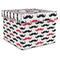 Mustache Print Gift Boxes with Lid - Canvas Wrapped - X-Large - Front/Main