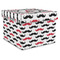 Mustache Print Gift Box with Lid - Canvas Wrapped - X-Large (Personalized)