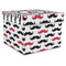 Mustache Print Gift Boxes with Lid - Canvas Wrapped - XX-Large - Front/Main
