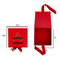 Mustache Print Gift Boxes with Magnetic Lid - Red - Open & Closed