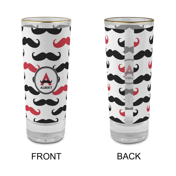 Mustache Print Glass Shot Glass - 2 oz - Single - APPROVAL