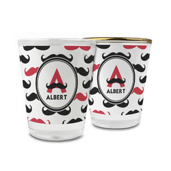 Mustache Print Glass Shot Glass - 1.5 oz (Personalized)