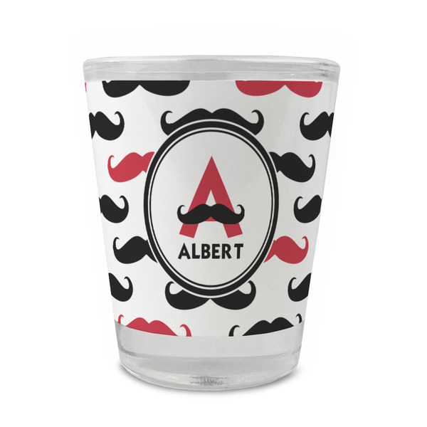 Mustache Print Glass Shot Glass - Standard - FRONT
