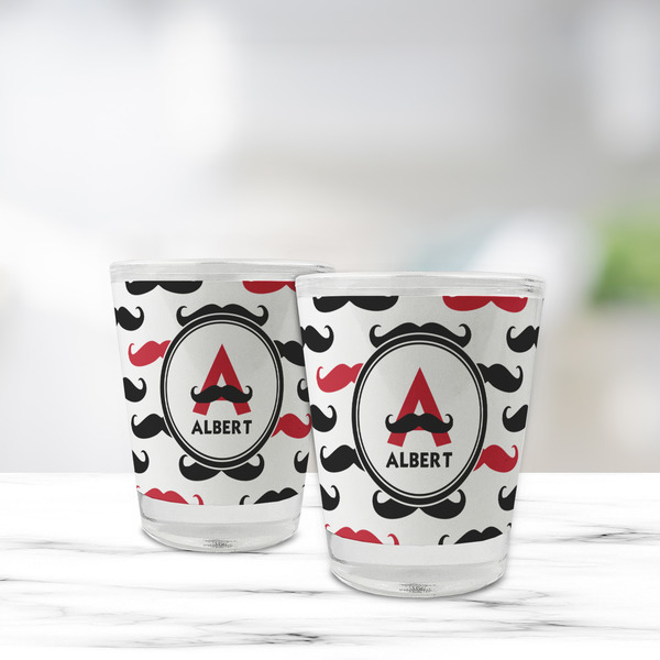 Mustache Print Glass Shot Glass - Standard - LIFESTYLE
