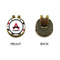 Mustache Print Golf Ball Hat Clip Marker - Apvl - GOLD