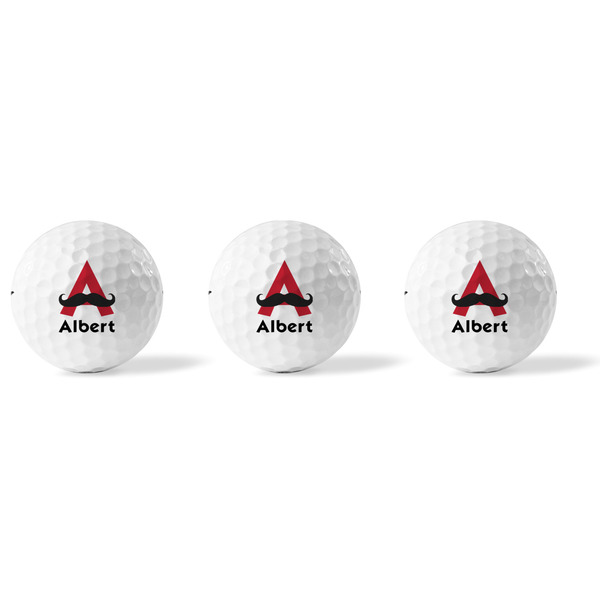 Mustache Print Golf Balls - Titleist - Set of 3 - APPROVAL