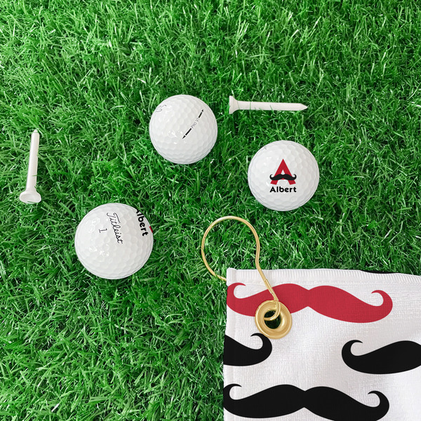 Mustache Print Golf Balls - Titleist - Set of 3 - LIFESTYLE