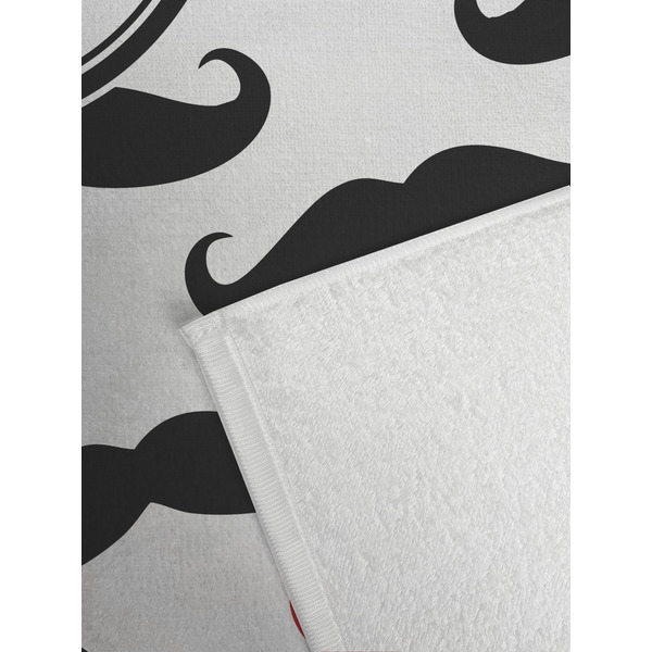 Mustache Print Golf Towel - Detail