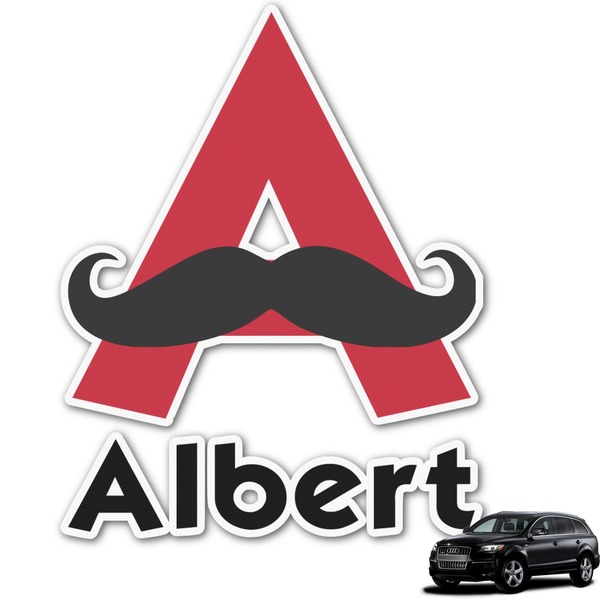 Custom Mustache Print Graphic Car Decal (Personalized)