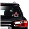 Mustache Print Graphic Car Decal (On Car Window)