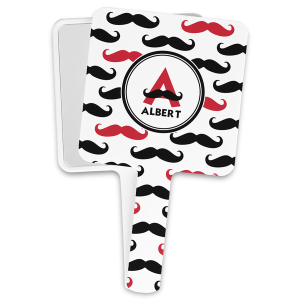 Custom Mustache Print Hand Mirror (Personalized)