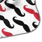 Mustache Print Hooded Baby Towel- Detail Corner