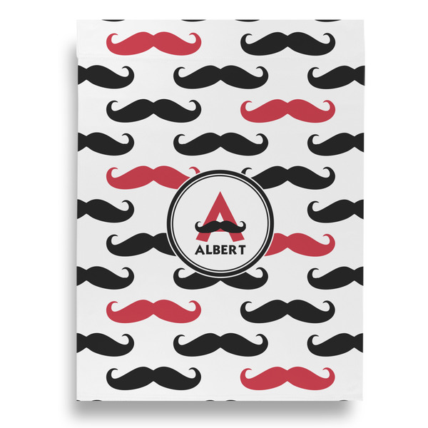 Mustache Print House Flags - Single Sided - FRONT