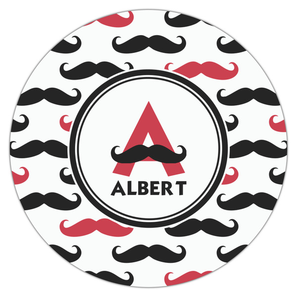 Mustache Print Icing Circle - Large - Single