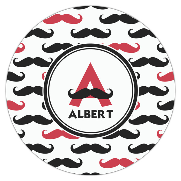 Mustache Print Icing Circle - Medium - Single