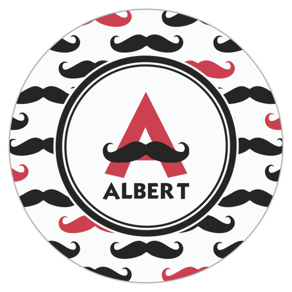 Mustache Print Icing Circle - Small - Single