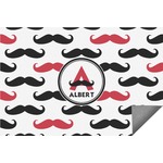 Mustache Print Indoor / Outdoor Rug - 6'x8' w/ Name and Initial