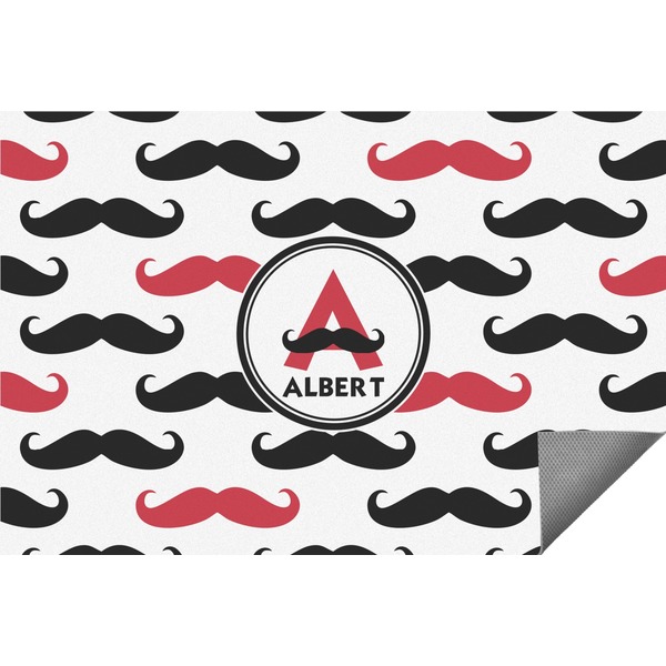 Custom Mustache Print Indoor / Outdoor Rug (Personalized)