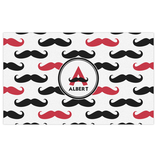 Mustache Print Indoor / Outdoor Rug - 3'x5' - Front Flat