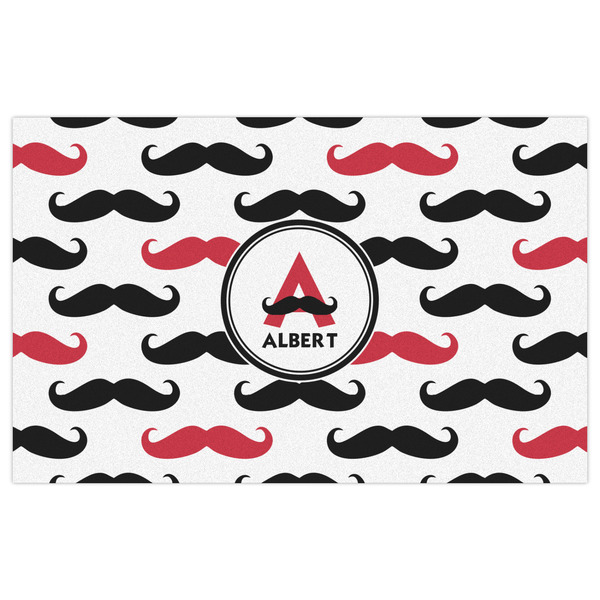 Mustache Print Indoor / Outdoor Rug - 5'x8' - Front Flat