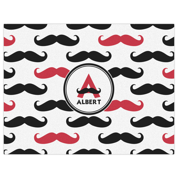 Mustache Print Indoor / Outdoor Rug - 6'x8' - Front Flat