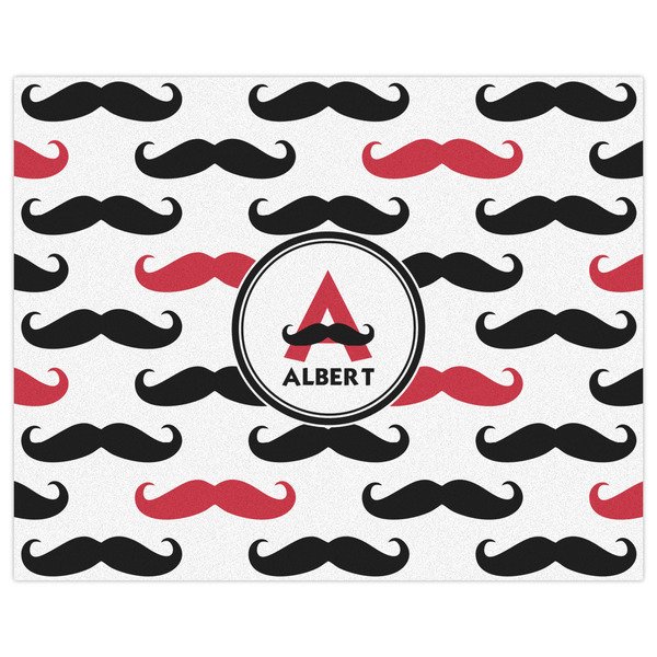 Mustache Print Indoor / Outdoor Rug - 8'x10' - Front Flat