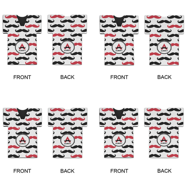 Mustache Print Jersey Bottle Cooler - Set of 4 - APPROVAL