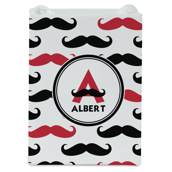 Mustache Print Jewelry Gift Bag - Gloss - Front