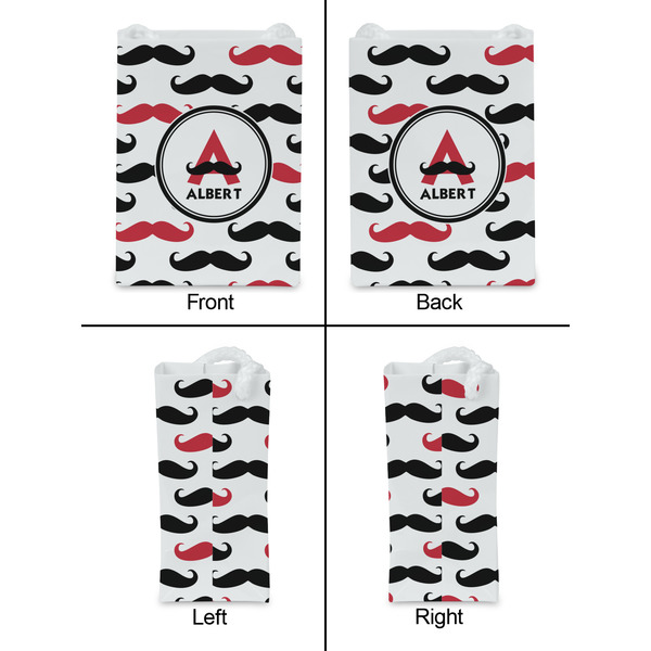 Mustache Print Jewelry Gift Bag - Matte - Approval