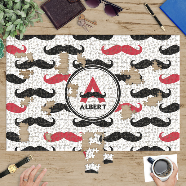 Mustache Print Jigsaw Puzzle 1014 Piece - In Context