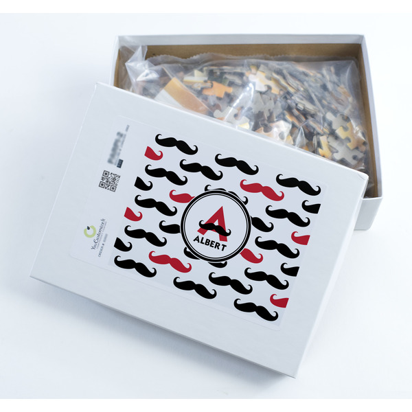 Mustache Print Jigsaw Puzzle 252 Piece - Box