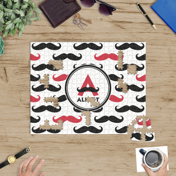 Mustache Print Jigsaw Puzzle 500 Piece - In Context